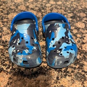 CROCS Kids Blue and Black Water Shoes